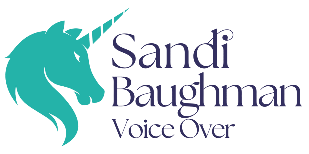 Sandi Baughman Voice Over Main Logo Dark Turquoise Purple